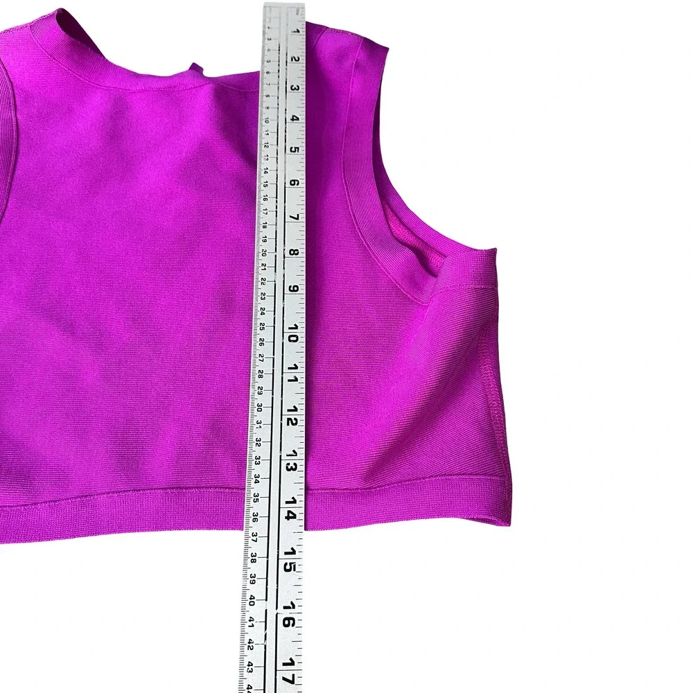 SKIMS Knit Swim High Neck Top and Briefs Set Lollipop Purple Pink XL NEW